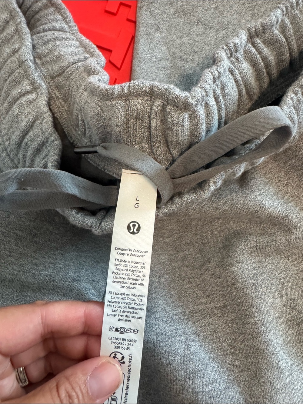lululemon athletica Heathered Grey Oversized Scuba Joggers - Picture 3 of 4